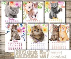 2020 2021 Desk Cats Month Calendar 5x7 Cat Mini Hp Etsy Cat Calendar Animal Lover Gifts For Pet Lovers