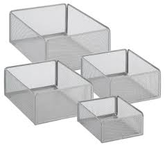 The metal mesh boxes are loaded with desirable features that increase convenience. Honey Can Do Steel Wire Mesh Baskets Multiple Colors Set Of 4 Walmart Com Walmart Com