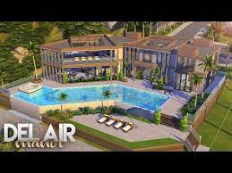3 The Sims 4 Get Famous Del Air Manor No Cc Speed Build Youtube Sims 4 Houses Sims 4 Modern House Sims House