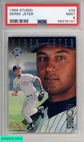 1996 STUDIO DEREK JETER #33 NEW YORK YANKEES HOF PSA 9 MINT 56370143