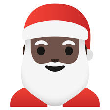 Bricolage, dessin, recettes et déco de noël. Pere Noel Peau Foncee Emoji