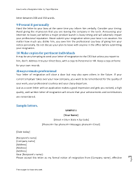 Place the address of the person and / or company you are writing on the left side of the page. How To Write A Resignation Letter By Yapa Wijeratne