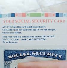 Most common lamination related questions: Social Security Card Looks Like It Was Cut Out Of A Cereal Rearfront