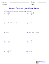 Free interactive exercises to practice online or download as pdf to print. Calculus Worksheets Differentiation Rules For Calculus Worksheets Calculus Differentiation Math Trigonometry Worksheets