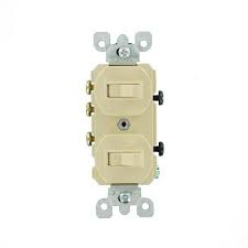 I want to control a new (to. Leviton 15 Amp Duplex Style Single Pole 3 Way Ac Combination Toggle Light Switch White R62 05241 0ws The Home Depot