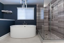 A modern bathroom remodel is often considered incomplete without using at least one contemporary material. Contemporary Master Bathroom Remodel In Clarendon Hills Illinois Hyland Homes