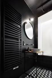 Incorporate wood look tiles into your bathroom a modern rustic bathroom all clad with wood look tiles, with a dark vanity and shiny fixtures for a a neutral marble bathroom and a small wood look tile accent in the bathing space plus black fixtures. Top 60 Best Black Bathroom Ideas Dark Interior Designs