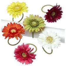 Gerber Daisy Napkin Rings Eclectic Napkin Rings Napkin Rings Eclectic Napkins Gerber Daisies