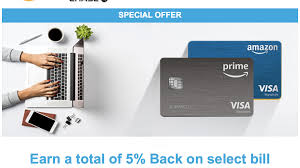 In order to earn 5% cash back at amazon.com, you'll need to be a prime member and pay using an amazon credit card that earns 5% cash back, such as the amazon prime rewards visa signature card or. Earn 5 Back On Monthly Bills With Your Amazon Visa Until April 15