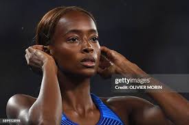 Akela Jones of Barbados competes during the Women's Heptathlon Long... News  Photo
