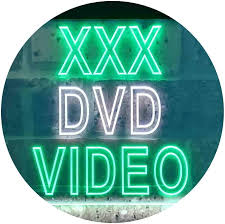 ADVPRO XXX DVD Video - Letrero luminoso de luz de neón LED de dos colores,  blanco y verde, de 12 x 8.5 pulgadas st6s32-i0824-wg.