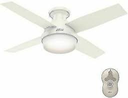 Shop with afterpay on eligible items. Hunter 44in Dempsey Low Profile Indoor Ceiling Fan With Led Light White For Sale Online Ebay