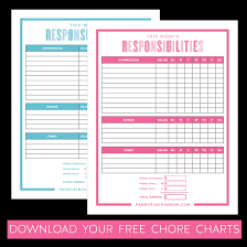 The Best Way To Make A Chore Chart In 2019 Free Printable