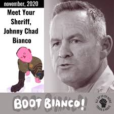 It's time to formally meet your Sheriff, Johnny Chad Bianco. Swipe → to  learn about: who put him in office, what we're paying him to do, who he has  harmed since his