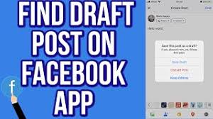 On facebook.com on pc, things are quite basic. How To Find Draft Post On Facebook App Youtube