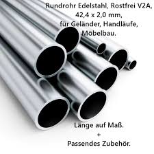 Fordere eine stornierung an innerhalb von: Rundrohr Edelstahl 42 4 X 2 0 Mm V2a Lange Auf Mass Ohne Mehrpreis
