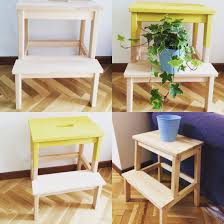 Ikea Bekvam Step Stool Hack With Annie Sloan Chalk Paint In English Yellow Ikea Bekvam Painted Stools Bekvam