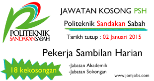 Jawatan kosong sandakan mac 2021. Jawatan Kosong On Twitter 18 Kekosongan Di Politeknik Sandakan Sabah Jawatanpsh Pekerjasambilanharian Http T Co 5qmvrjhji2 Http T Co 5cwxa5pcxn