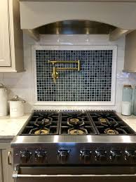 Beautiful Blue Mosaic Tile Backsplash Perona Poiters 3x12 White Gloss Subway Tile And 2x1 Mosaic Tile Kitchen Blue Mosaic Tile Mosaic Tile Backsplash Kitchen