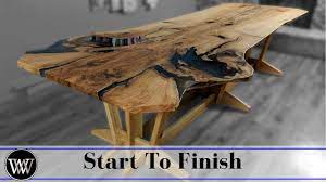 Wood slab dining table designs in rustic and modern interiors. Making The Live Edge Slab Family Dining Room Table With Epoxy Fill For Video Edit Youtube