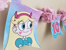 9 Star Vs The Forces Of Evil Birthday Party Banner Etsy Star Vs The Forces Of Evil Birthday Party Banner Bday Party Theme