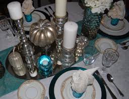The 4 chairs have vinyl padded seats and molded backs for additional comfort. Teal Turquoise Thanksgiving Table My Home And Travels