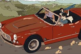Illustration For The Red Scrolls Of Magic Alec Driving A Maserati And Shinyun Along For The Ride With The Couple Drawn Cassandra Jean Shadowhunters Malec