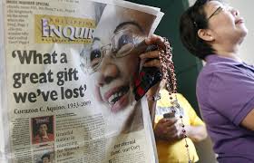 They laid in the coffin inside the tomb right after the last rights and sealed it. Tens Of Thousands Bid Farewell To Former Philippine Leader Corazon Aquino