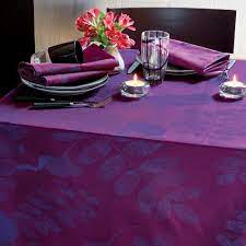 Mille Feuilles Pourpre Placemats Christmas Linen Holiday Linens Noel French