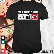 Nfl my patronus is a kansas city chiefs logo shirts this shirt has all sizes for you. Official I M A Simple Man Love Bobs Beer And Kansas City Chiefs Shirt