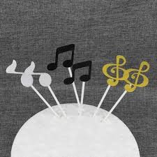 Find images of cake decoration. Music Notes Sticks For Cakes Cupcake Decorations Pack Of 6music Gifts For Teachers Music Bumblebees