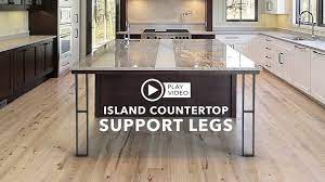 For example, one portion of the counter can be a prep space and can have a certain color while the rest can be a breakfast area with a different color. Two Island Countertop Support Legs That Will Completely Change The Look Of Your Kitchen Youtube