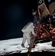 Michael collins stayed in orbit as neil armstrong and buzz aldrin walked on the moon in 1969. The Most Compelling Photo Of The Moon Landing The Atlantic