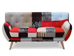 Eur 249,90 +eur 30,00 di spedizione. Divano A 2 Posti In Tessuto Patchwork Rosso E Nero Serti
