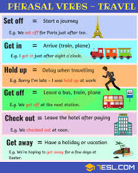 19 Useful Phrasal Verbs For Travel In English 7 E S L Travel English Learn English English Vocabulary