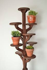 Vintage Tall Handmade Wooden Tiered Plant Stand Flower Pot Stand Plant Stand Indoor Plant Decor Indoor Plant Decor