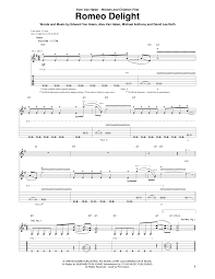 Romeo's tune written by steve forbert capo second fret g g/f# em c g d g g/f# meet me in th Van Halen Romeo Delight Sheet Music Pdf Notes Chords Rock Score Guitar Tab Download Printable Sku 422087