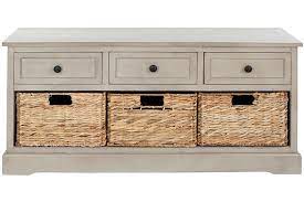 Safavieh Damien 3 Drawer Storage Bench Ashley Furniture Homestore In 2021 Storage Bench 3 Drawer Storage Storage Drawers