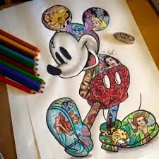 Disney Movies In One Art Dessin Mickey Art Disney Dessins Disney