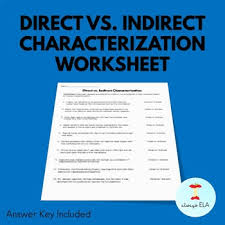 In This Worksheet Students Are Asked To Read Through Ten Character Descriptions And Determine Whether Indirect Characterization Worksheets Classroom Learning