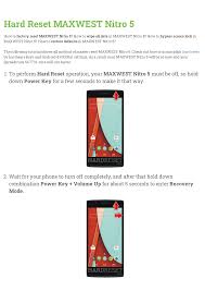 Hard Reset MAXWEST Nitro 5 ...