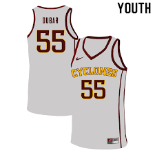 Youth 55 Darlinstone Dubar Iowa State Cyclones College Basketball Jerseys Sale White College Basketball Jersey Iowa State Cyclones College Basketball