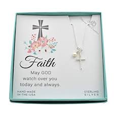 Go to the title you want, and pick give as a gift under the buy now button. Buy Cross Necklace In Sterling Silver Christian Jewelry Confirmation Gift For Her Swarovski Crystal Pearl Faith Confirmation Sponsor Gift Online In Italy B081pqvgd8