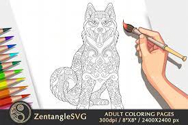 There are tons of great resources for free printable color pages online. Husky Dog Coloring Page For Adults Grafico Por Zentanglesvg Creative Fabrica