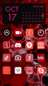Dark Shades Of Red App Icons For Ios 14 App Icon Covers Halloween App Icon Aesthetic Black Dark App Icons Red App Icon Covers Ios 14 Scary Video Video In 2020 App Icon Iphone