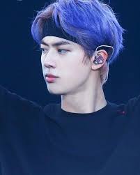 J Hello My Name Is Jin I M Worldwide Handsome Selebritas Rambut Ungu Gambar Wajah