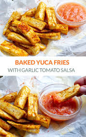 Yuca Fries With Tomato Garlic Salsa Gluten Free Whole30 Recipe Yucca Recipe Yuca Recipes Food