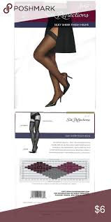 Hanes Silk Reflections Silky Sheer Thigh Highs New In