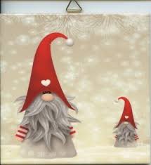 Julen är ett mycket speciellt datum. Scandinavian Swedish Norwegian Ceramic Tile Trivet Hot Pad God Jul Tomte Gnome Ebay