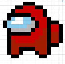 Each color has a number, so your task is to use the colors on the pixels with the same number on them. Among Us Digital Slope Pixel Art Practice By Achievable Algebra Tpt